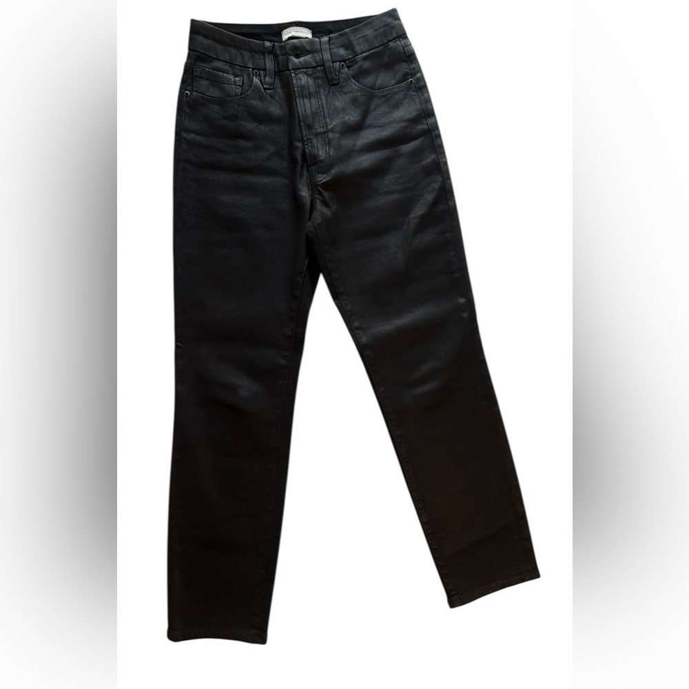 Good American Women's Good Classic Coated Pants Size 4/27 - Picture 4 of 15